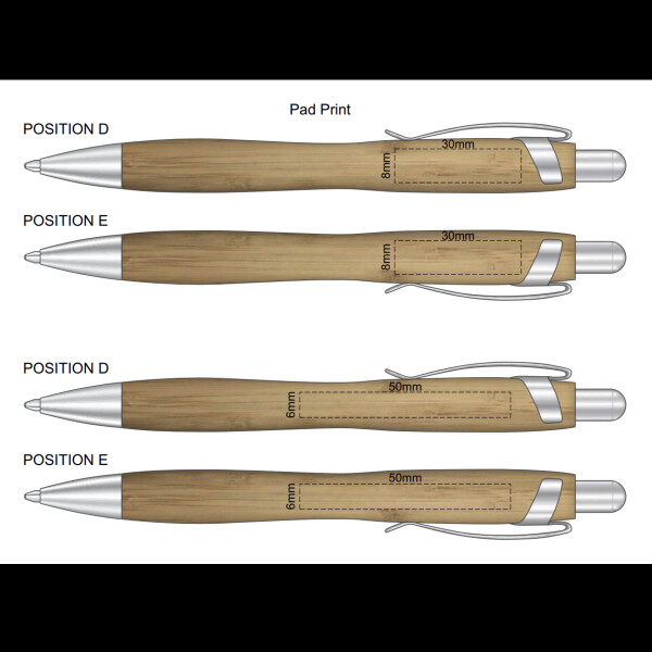 Bamboo Pen With Printing Printed Pen