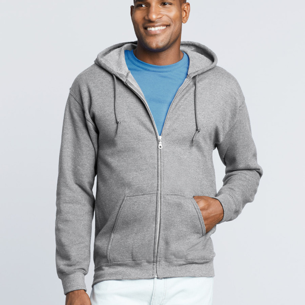Gildan Mens Zip Hooded Sweatshirt Thumbnail