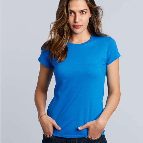 Gildan Womens Slimfit Crew Neck T Shirt Thumbnail