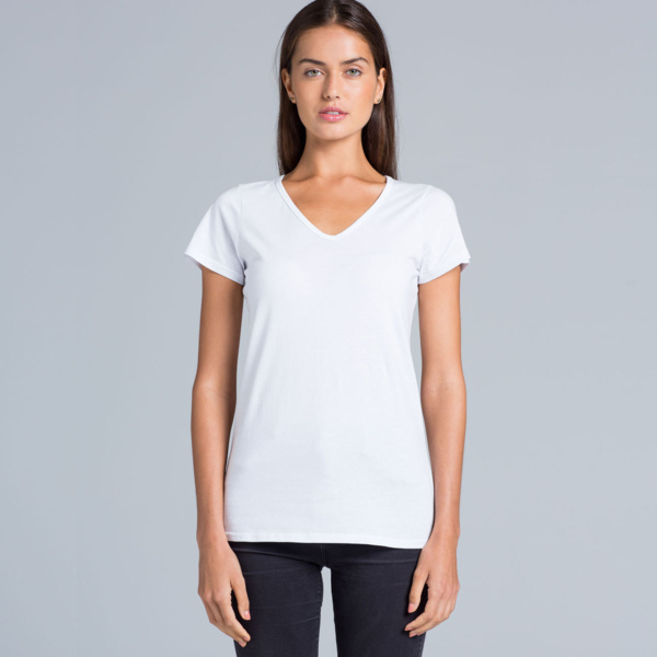 Wo's Bevel V Neck Tee (Clearance) Thumbnail