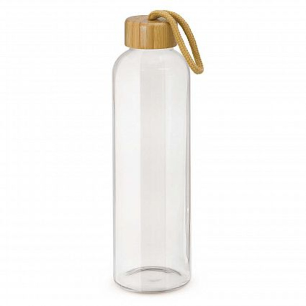 Bamboo Lid Glass Water Bottle 600ml Thumbnail