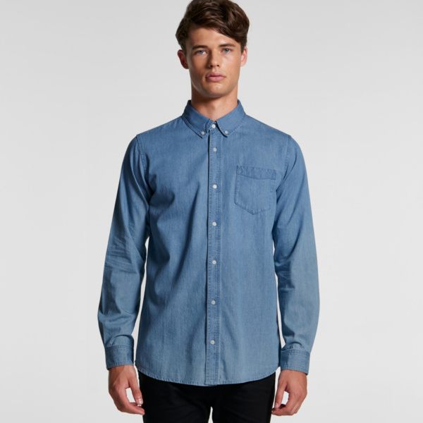 AS Colour Men's Blue Denim Shirt 5409 Thumbnail