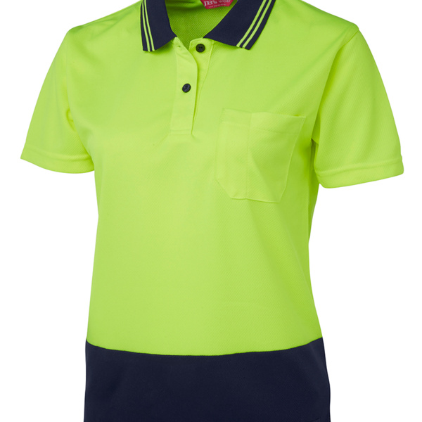 Ladies Hi Vis Non Cuff Traditional Polo Thumbnail